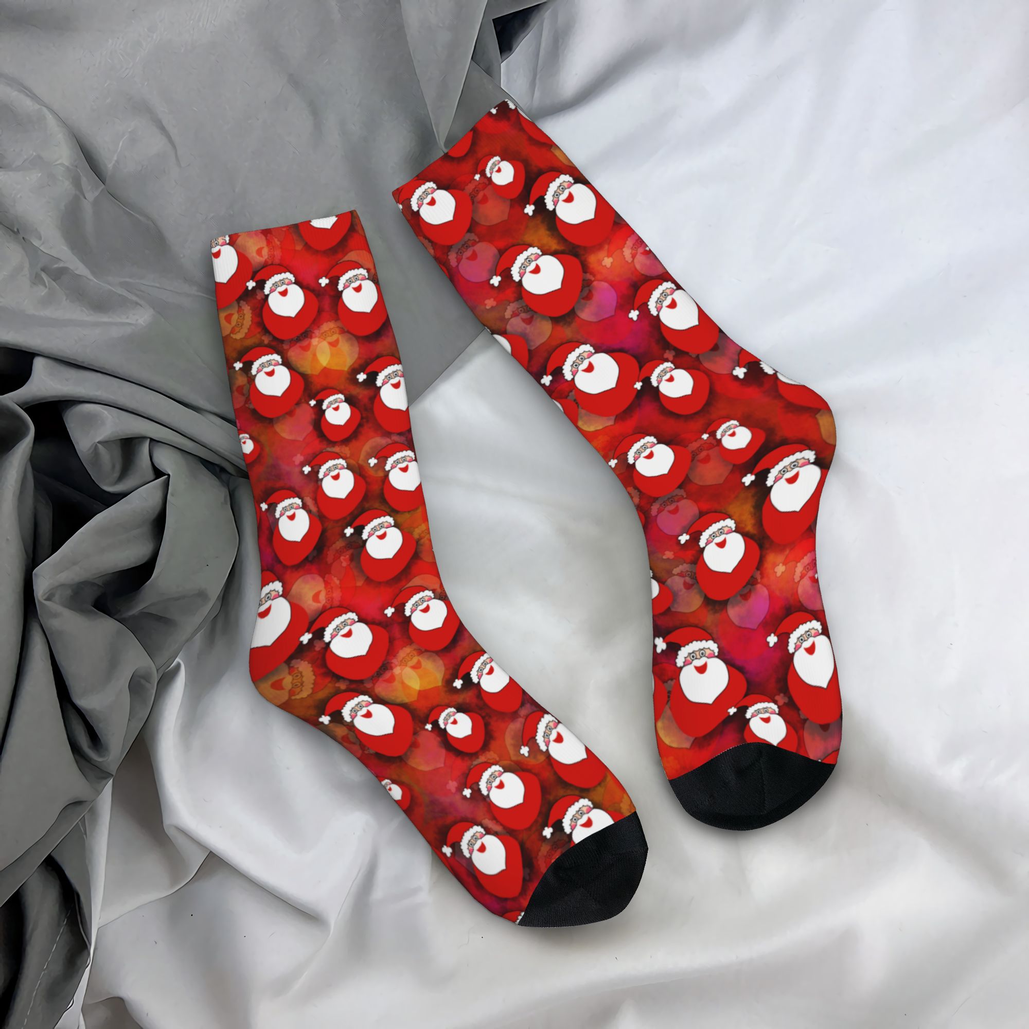 Dress Sock Men - Calcetines Personalizados de Papá Noel para