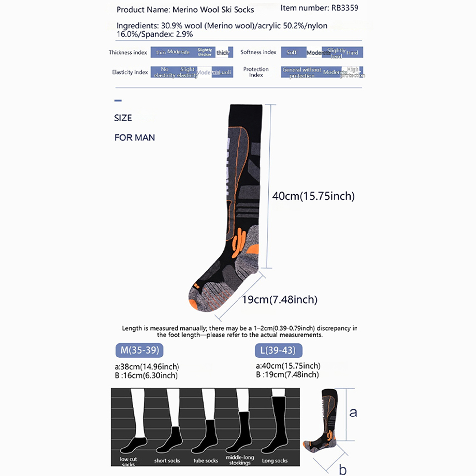 Calcetines largos hasta la rod - Thermal Sock Winter reseña y precio