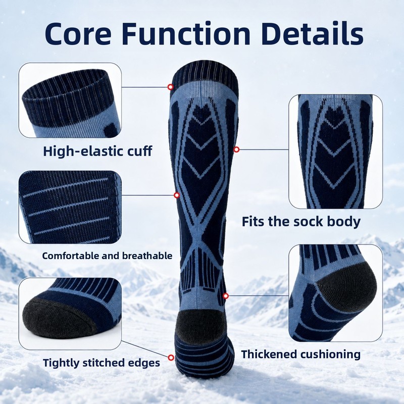 Calcetines de esquí de compres - Athletic Sock Cushion reseña y precio