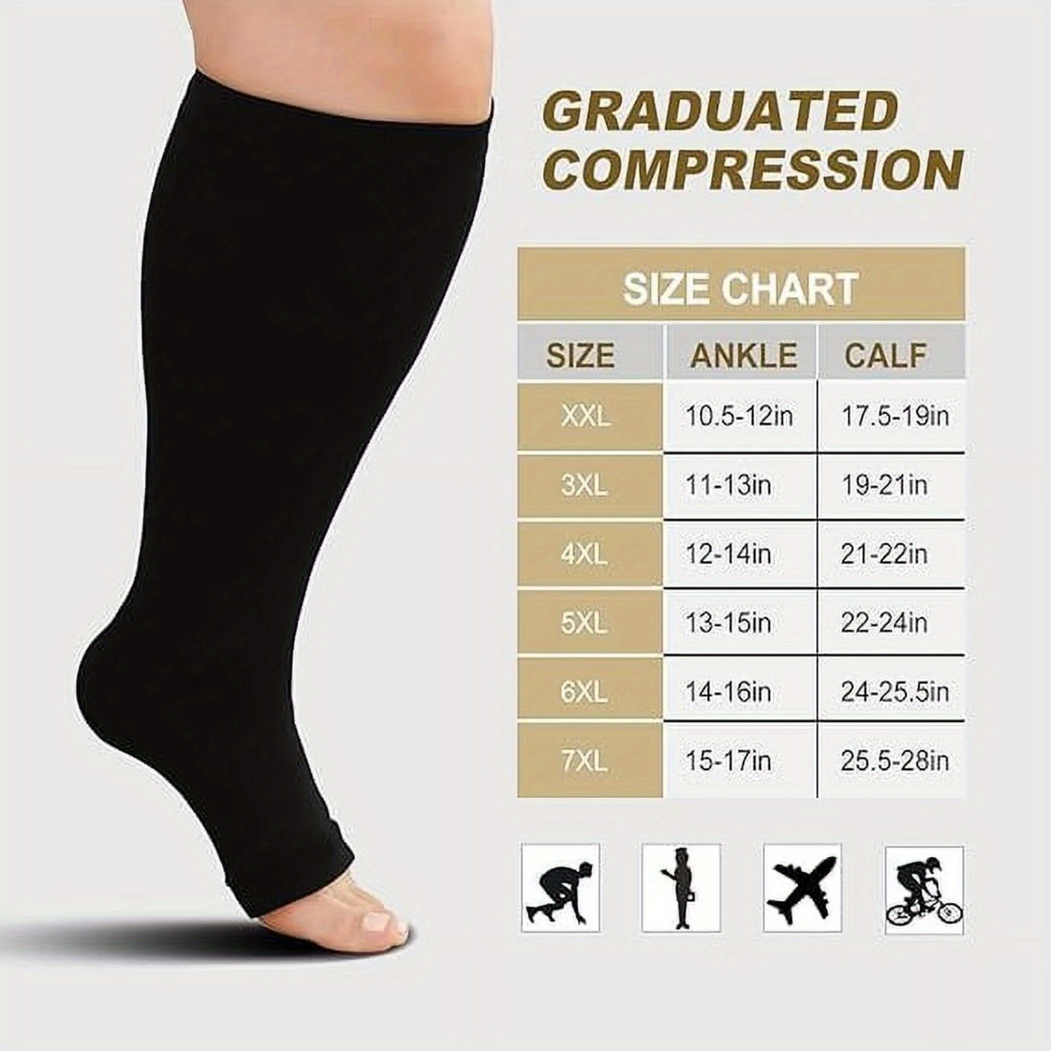1 par de calcetines de compres - Compression Sock Medical reseña y precio